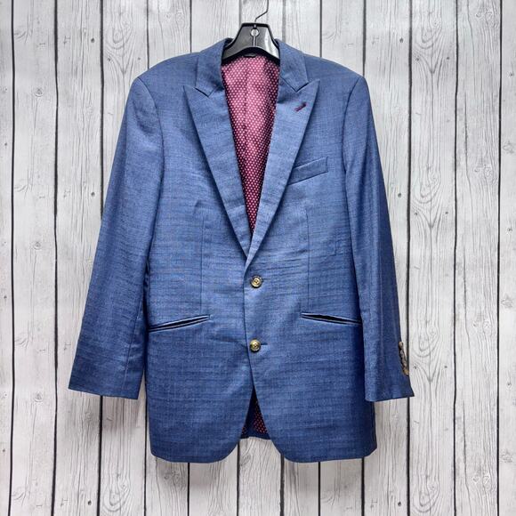 Indochino Custom Made, Navy Blue Blazer Size 40 Regular - Picture 1 of 6